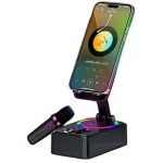 K98 Rotating Foldable Phone Stand with Bluetooth Speaker