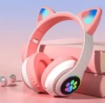 STN-28 Wireless Cat Ear Headset with LED lights and Bluetooth