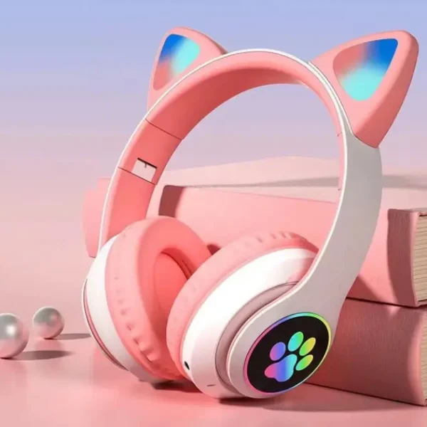 STN-28 Wireless Cat Ear Headset with LED lights and Bluetooth