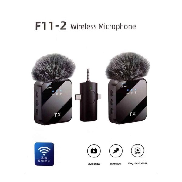 F11-2 Wireless Collar Microphone with 99% Noise Cancellation
