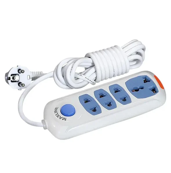 Maxline Model 0034 4 Port Multiplug with 5M Cable – Best Plug Socket in Bangladesh