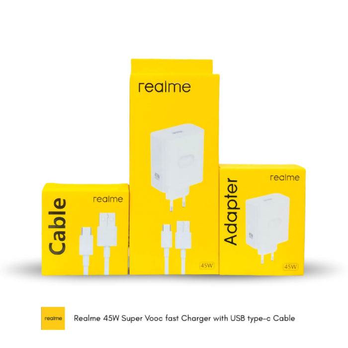 Realme Super VOOC 45W Fast Charger with Type-C Cable Bangladesh