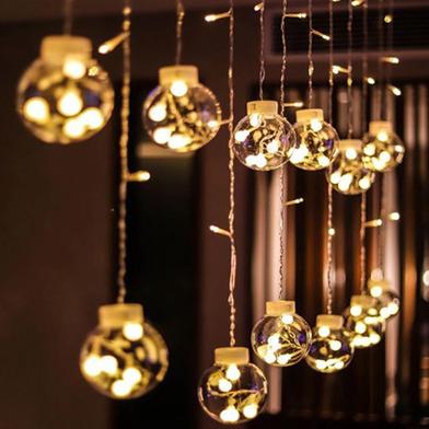 Wish Ball Fairy Light with Leaf – Golden LED Decorative Lighting