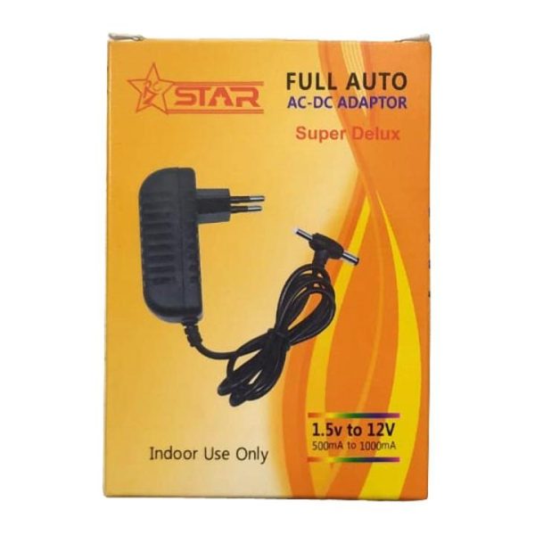 1.5V to 12V Power Adapter Charger with 2 Jack