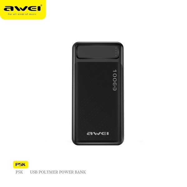 Awei P5K 10000mAh Fast Charging Power Bank Dual USB