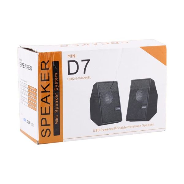 D7 Mini Multimedia Speaker USB 2.0 Black
