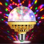 Rotating RGB Bulb Lamp Magic Ball DJ Light E27
