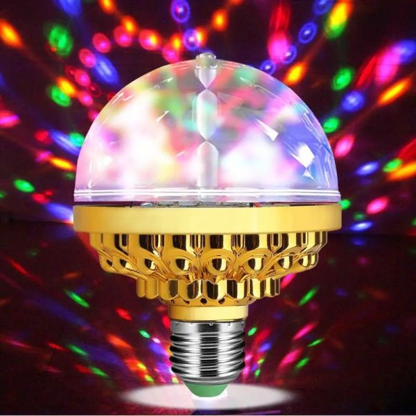 Rotating RGB Bulb Lamp Magic Ball DJ Light E27